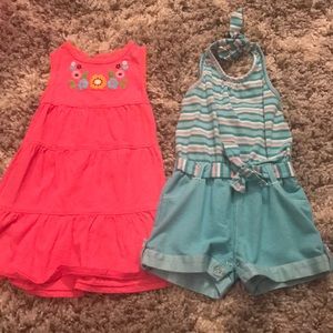 Dress and a romper sz: 24 months